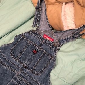 unionbay long denim overalls size medium
